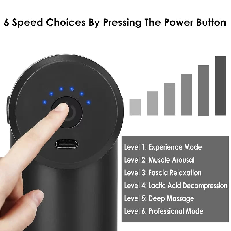 Pistola de masaje corporal portátil